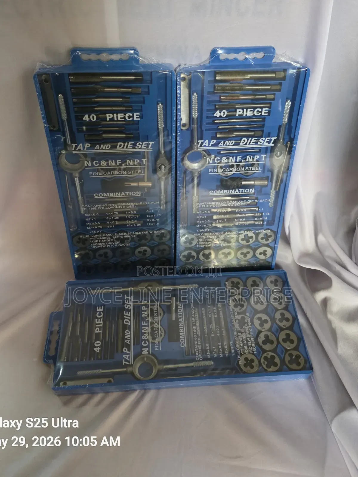 40pcs Tap and Die Chrome Set
