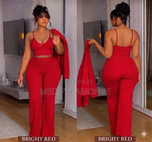 Bright Red Trouser Set