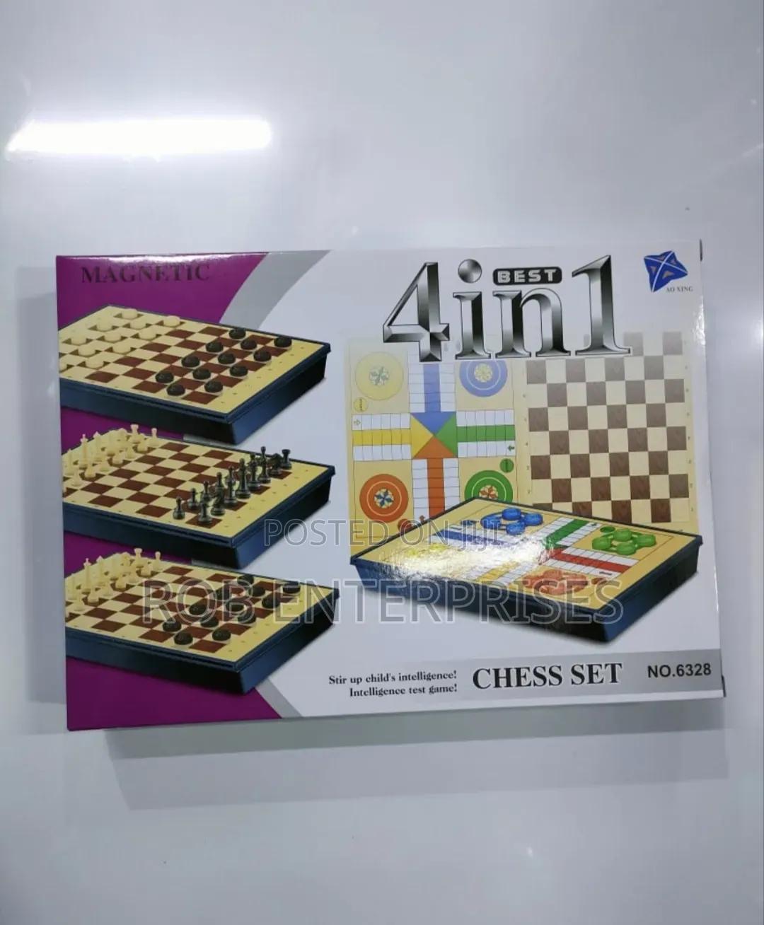 4 in 1 Magnetic Chess Board Set