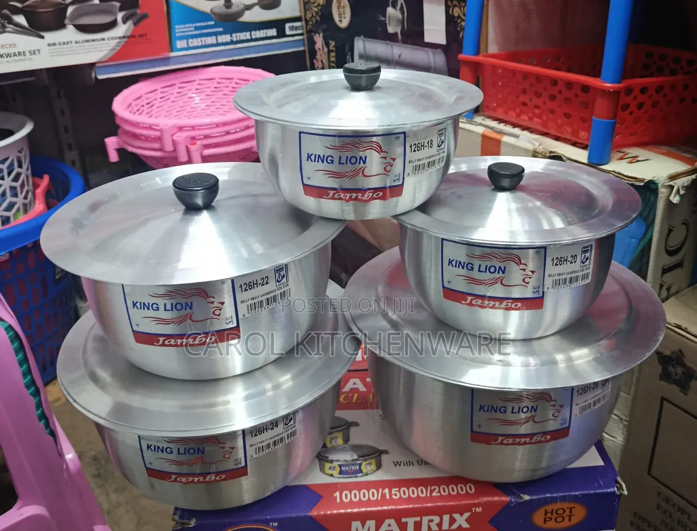 10 PCS Aluminium Sufuria With Lids