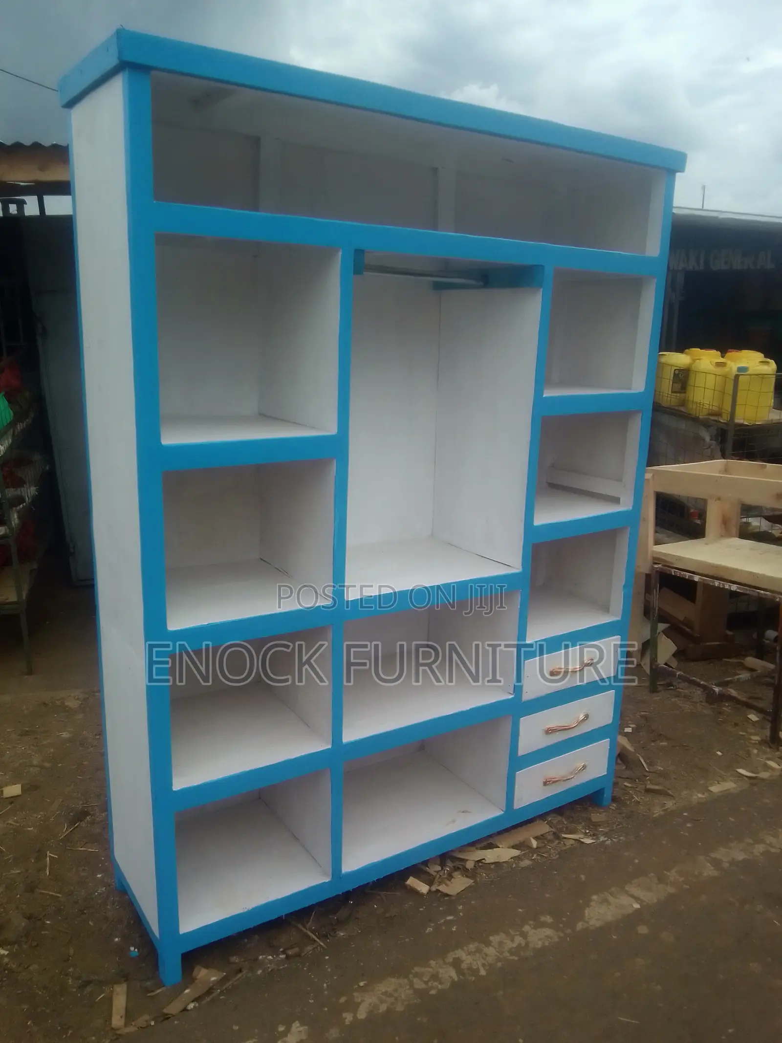 Blue and White Cloth Cabinet