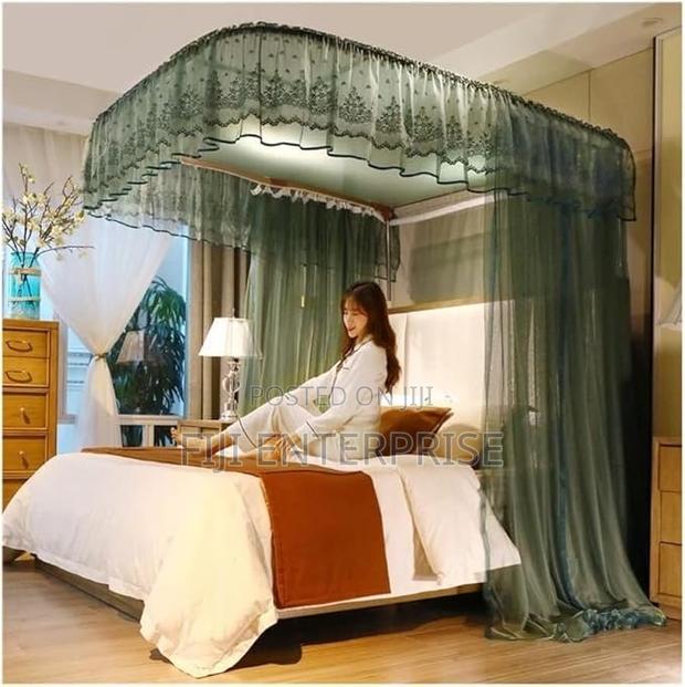 Two-Stand Rail Mosquito Net With Sliding Rails – | Premium Quality - thumbnail 4