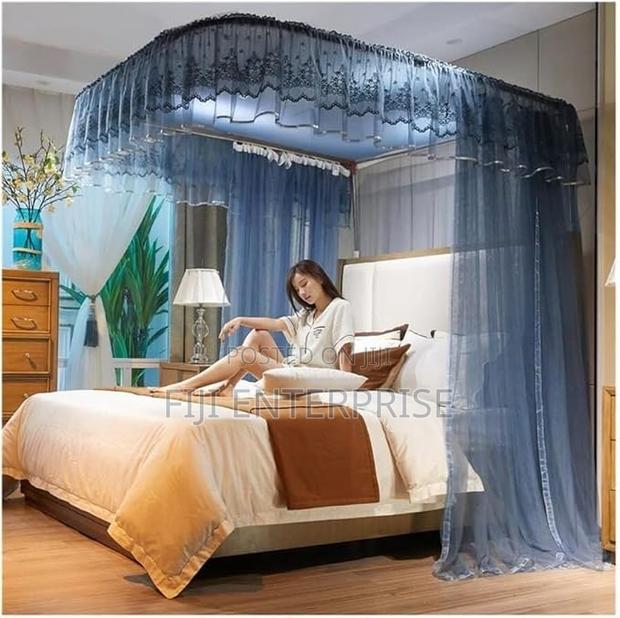 Two-Stand Rail Mosquito Net With Sliding Rails – | Premium Quality - thumbnail 5