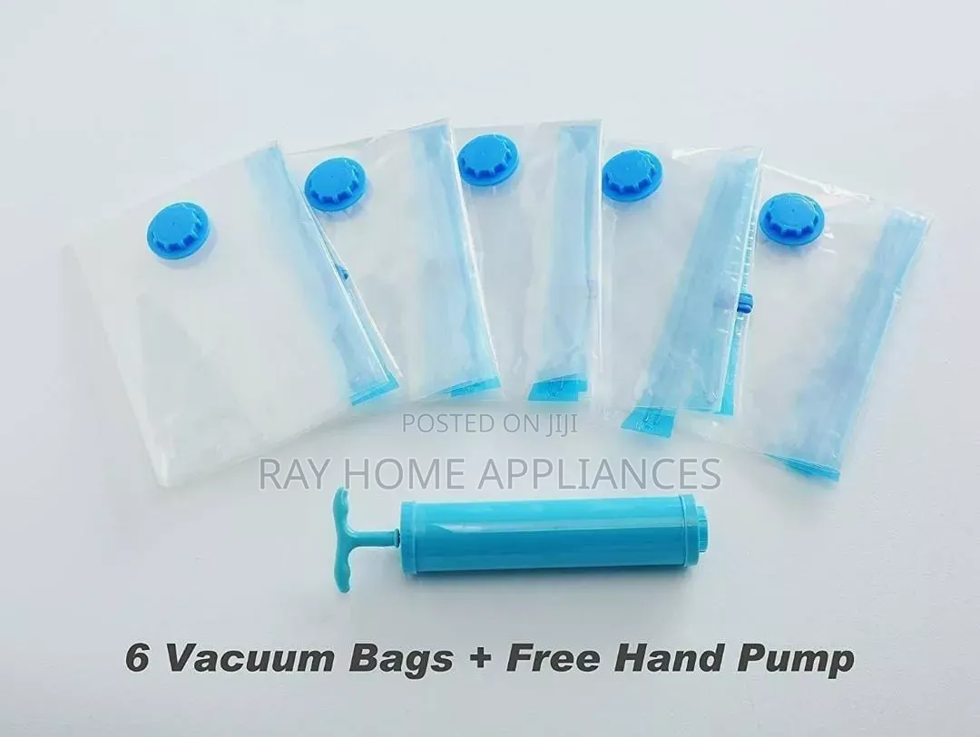 6pcs Vacuum Storage Bags With Suction Pump Capacity:80*100cm