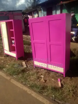 Pink Wooded Wardrobe