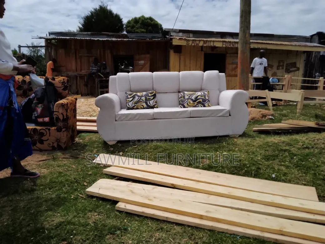 White 3 Seater Sofa