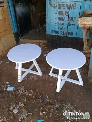 White Wooded Stool