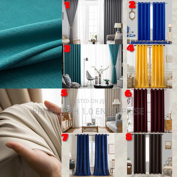 3 Metres Plain Curtains With Sheer