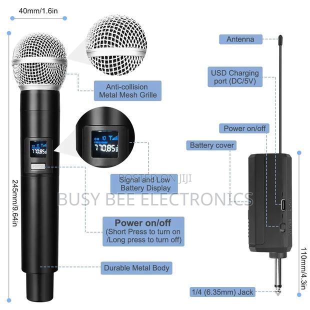 4 Channels Uhf Wireless Handheld Microphone - thumbnail 4