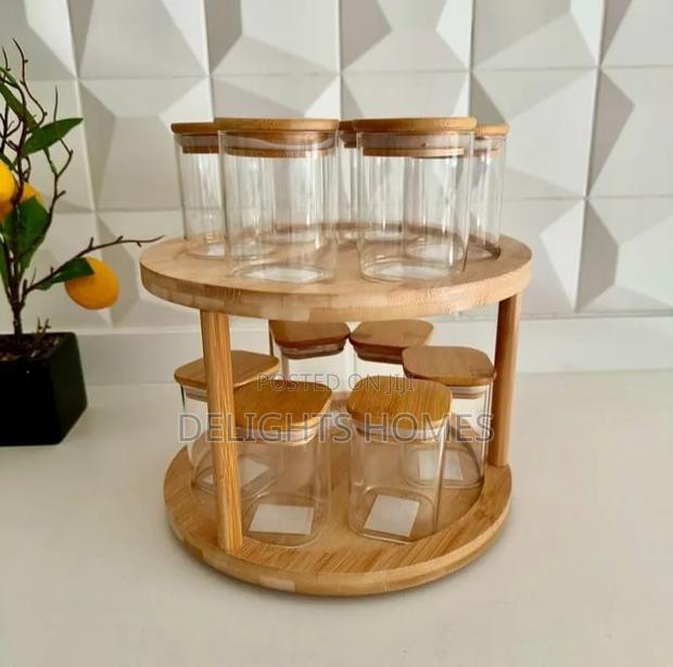 Rotating Bamboo Spice Rack_nje - thumbnail 2