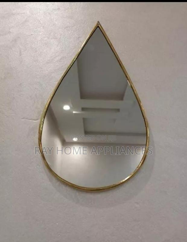 Decorative Oval Shaped Mirror Gold and Black - thumbnail 2