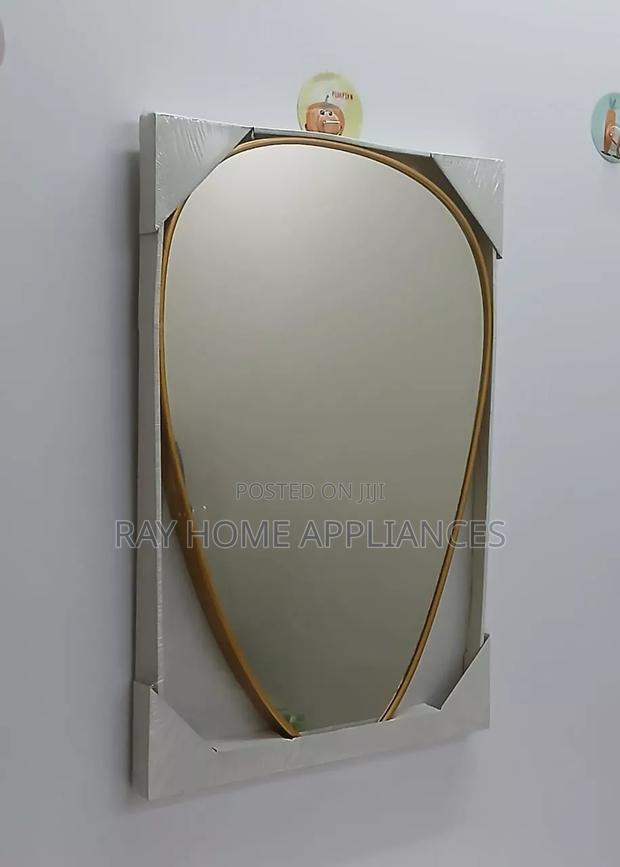 Decorative Oval Shaped Mirror Gold and Black - thumbnail 3