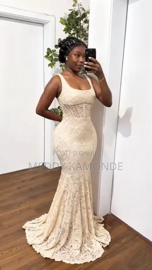 White Long Dinner Dress