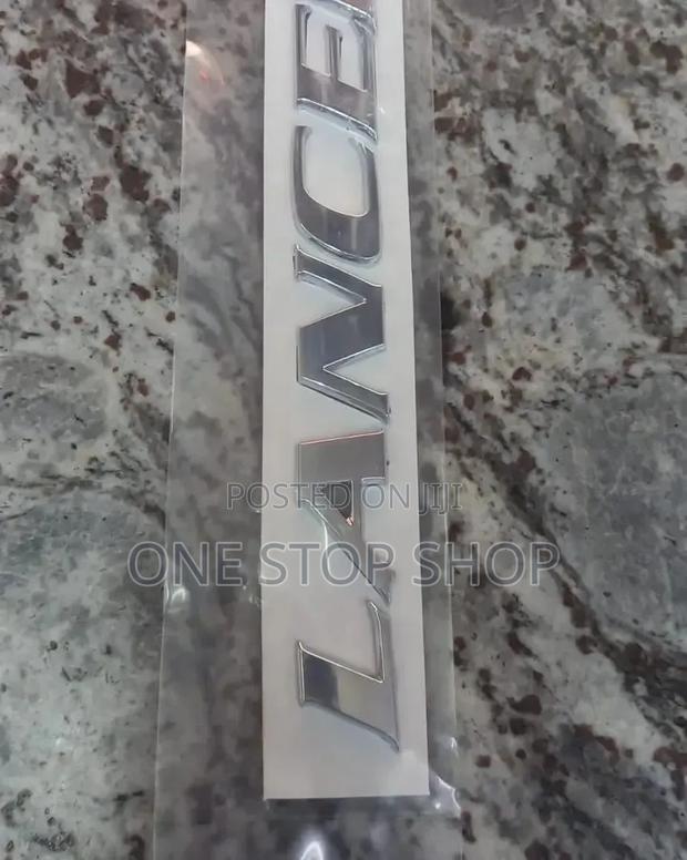 Silver Finish Mitsubishi Lancer Trunk Emblem Badge Sticker