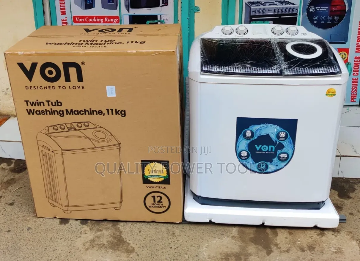 Von 11kg Semi-Automatic Twin Tub Washing Machine