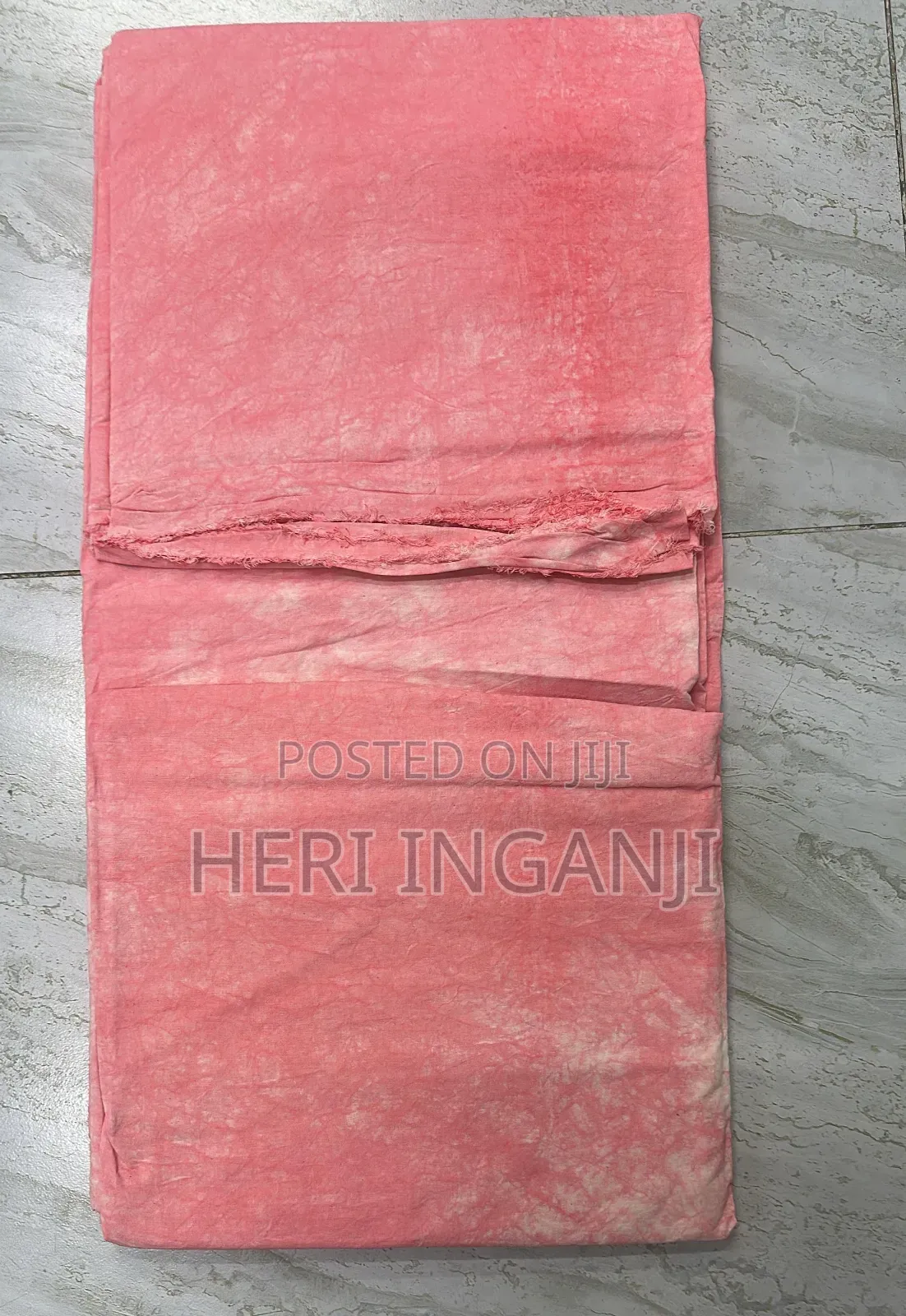 Tie and Dye Muslin Cloth (6041)3 by 6 Meters Pink White