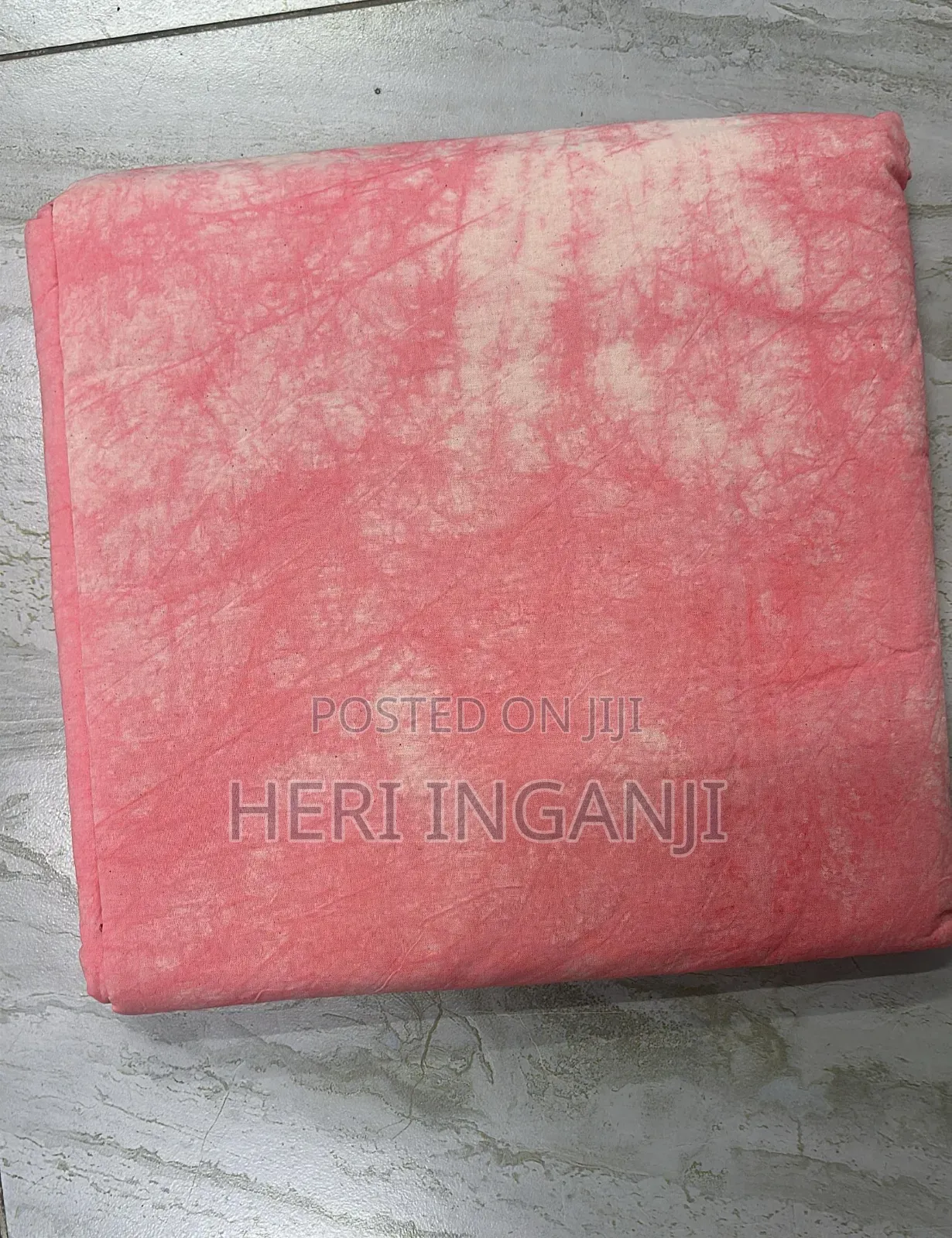 Tie and Dye Muslin Cloth (6041)3 by 6 Meters Pink White