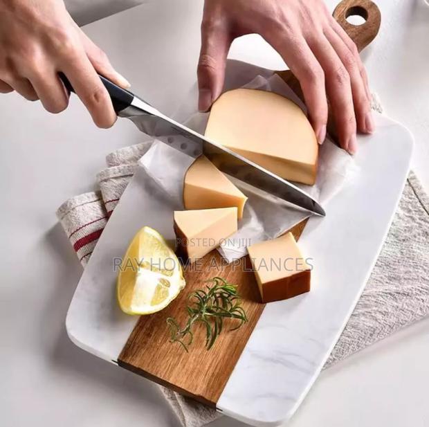Cutting Marble Board Stone + Acacia/ Serving Tray 2kg Heavy