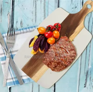 Cutting Marble Board Stone + Acacia/ Serving Tray 2kg Heavy