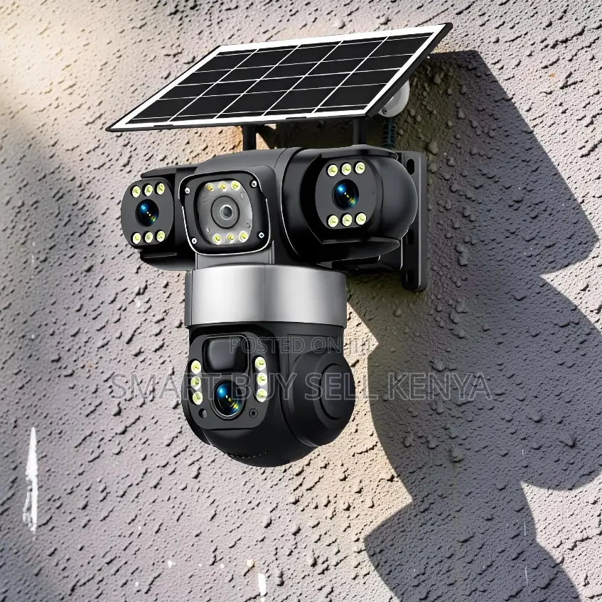 Adjustable Angles Night Vision 4g PTZ Three Lens Solar Camera
