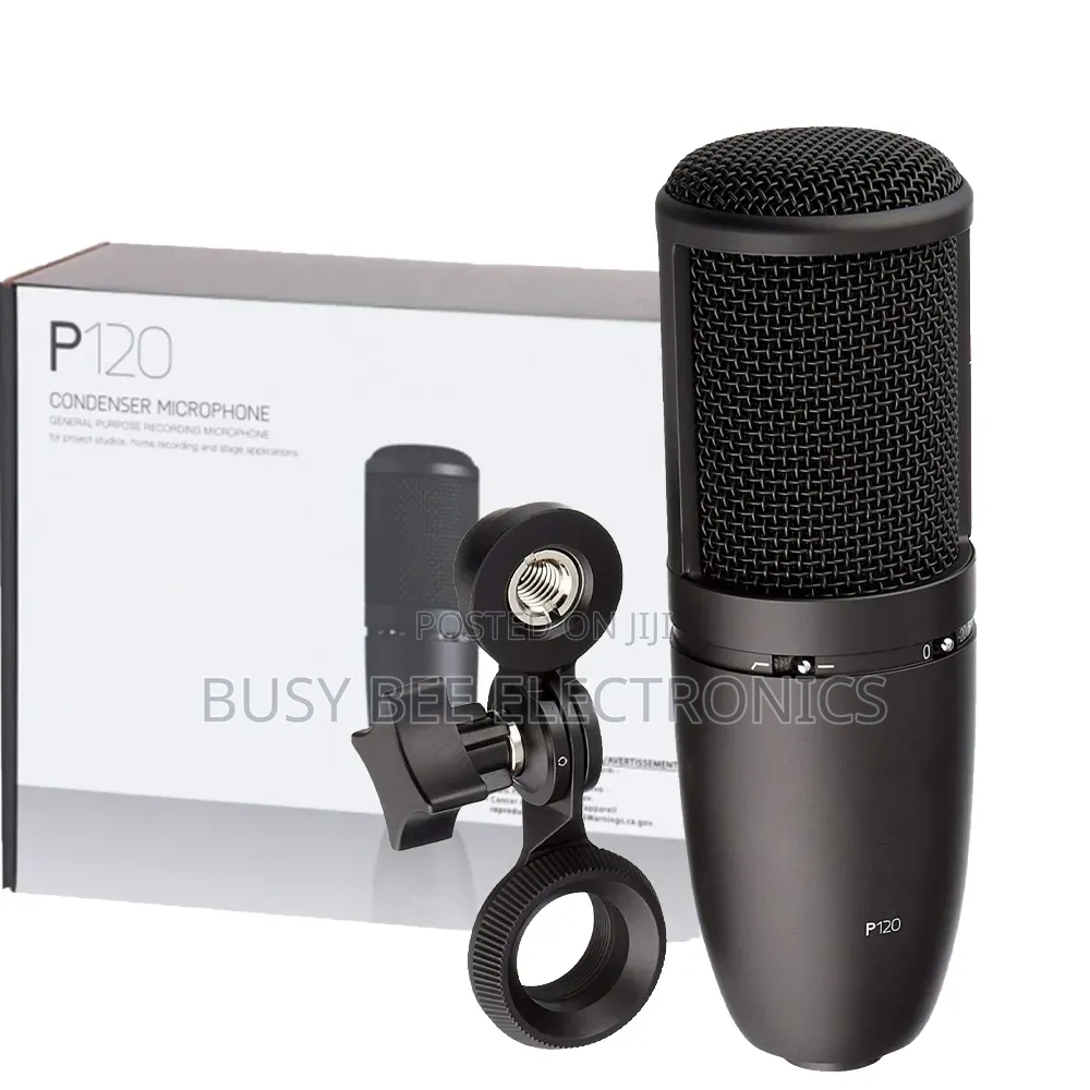 P120 Condenser Microphone-Cardioid Noise Cancelling Led Lights Wired
