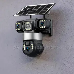 High Definition Video Outdoor Security 4g PTZ Three Lens Solar Camera