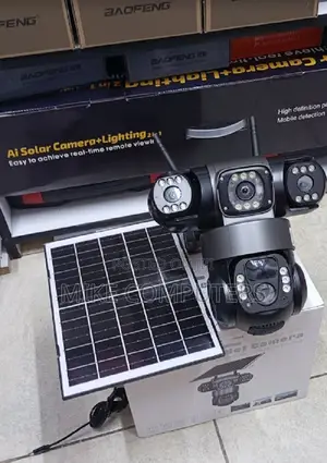 Triple Lens Solar CCTV Camera Wifi Outdoor Security