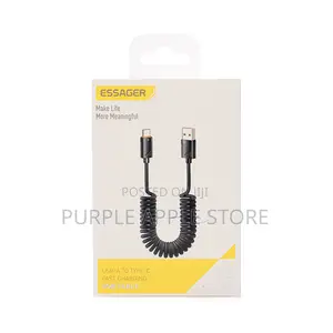 Essager 7a 100w Usb-C Spring Cable 1.8m | Fast Charge