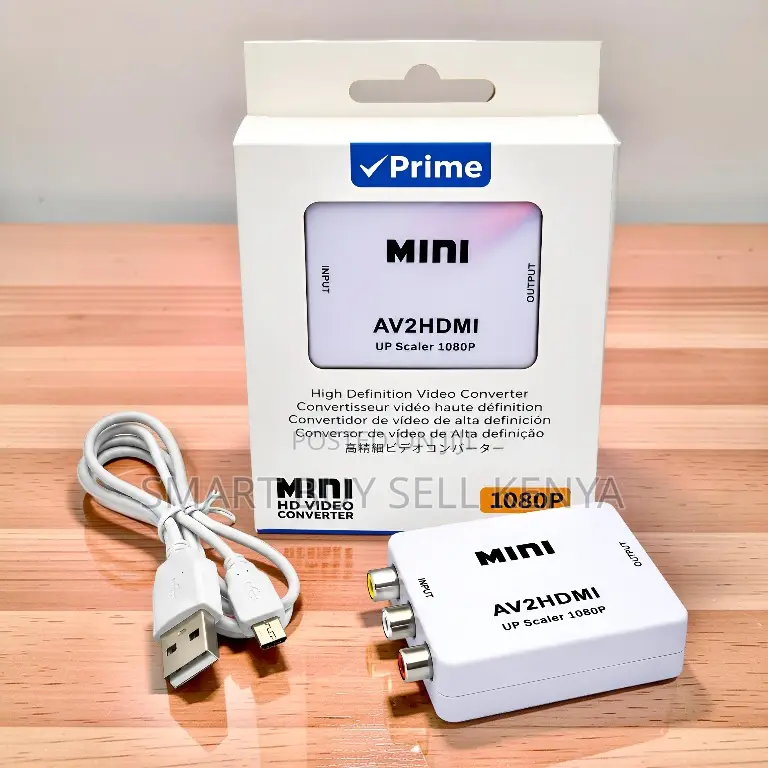 Fast Connectivity Av2hdmi Audio, Video Converter With 1080p Up Scaler