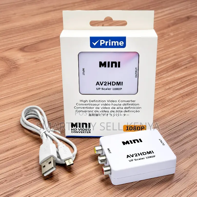 Lightweight Design Av2hdmi Audio, Video Converter With 1080p Up Scaler