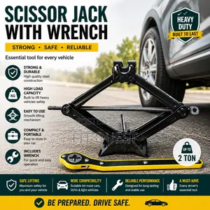 Heavy Duty Scissor Jack With Wrench 2 Ton Car Lift