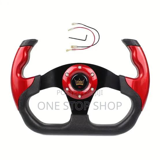 Red F1 Style Steering Wheel Deep Dish Racing