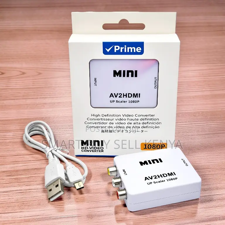 Crisp Display Av2hdmi Audio and Video Converter With 1080p Up Scaler