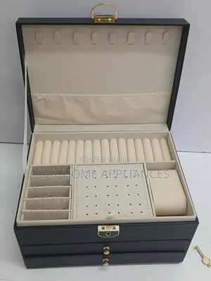 3 Layered Jewelry Storage Box Colour Black