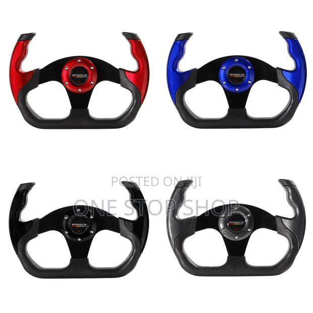 Yoke Style Open Top Steering Wheel With Side Grip - main view