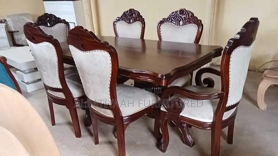 White and Brown Dinning Table