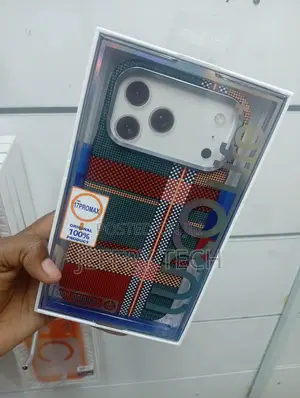 Tribal Plaid Carbon Fiber Protective Case for the iPhone 17 Pro Max.