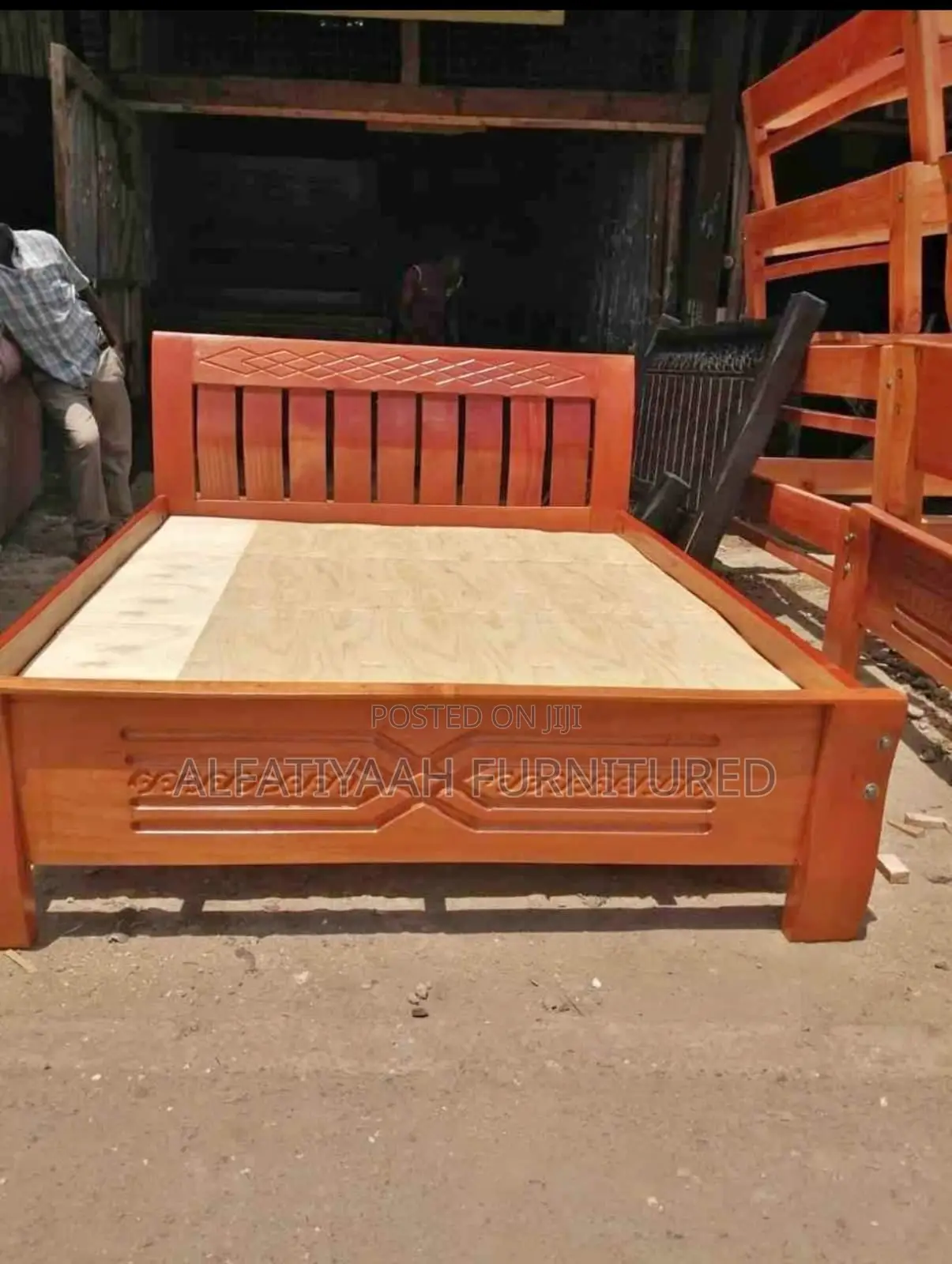 Brown Wood Bed 5x6