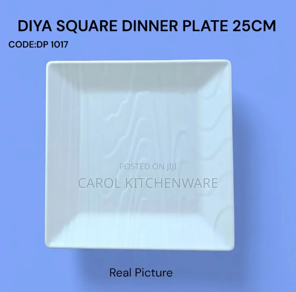 25 Cm Square Melamine Dinner Plate