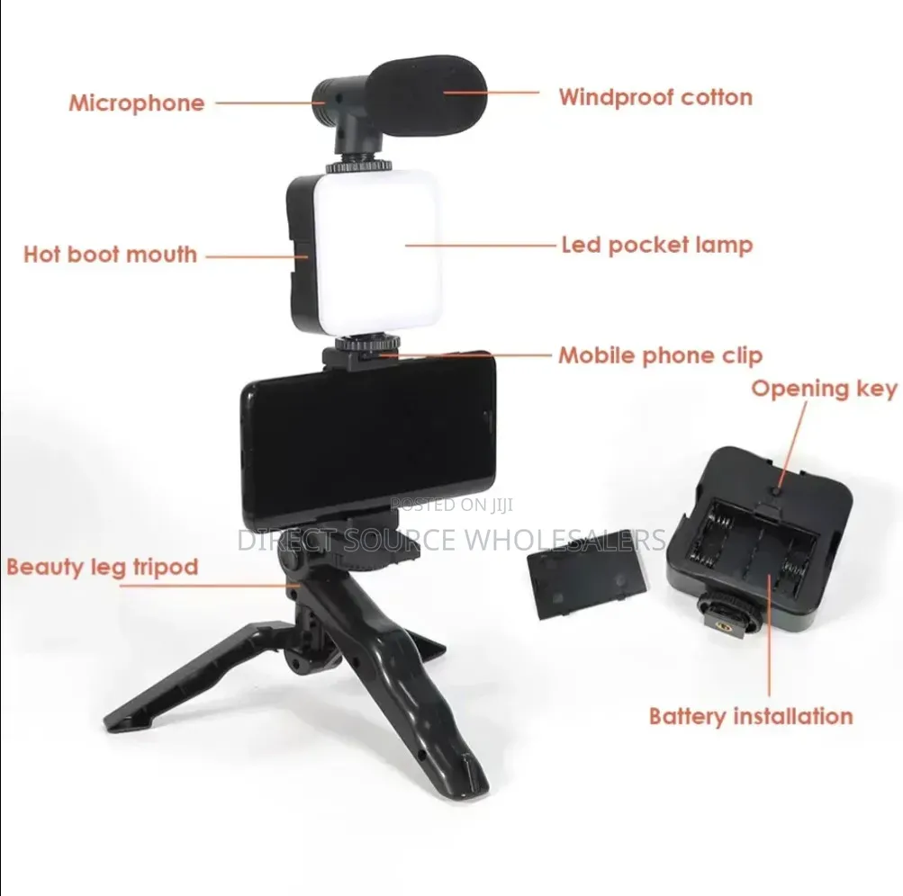 Ay-49 Video Maker Kit With Bluetooth Remote Tripod