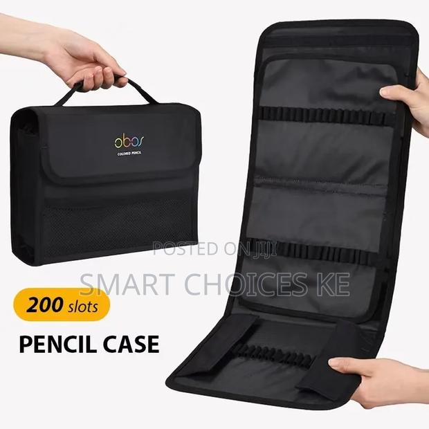 200 Slots Colored Lead Pencils Storage Bag