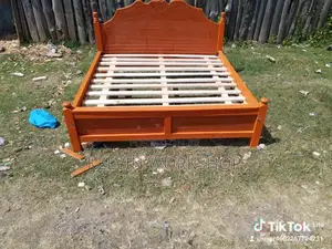 Brown Wooden 6*6 Bed