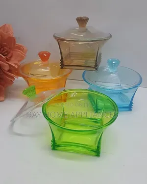 Sugar Dish Material: Acrylic Colours: Blue, Green, Orange, Grey