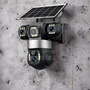 Video Clarity Waterproof 4g PTZ Three Lens Solar Security Camera