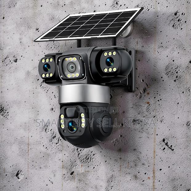 Video Clarity Waterproof 4g PTZ Three Lens Solar Security Camera