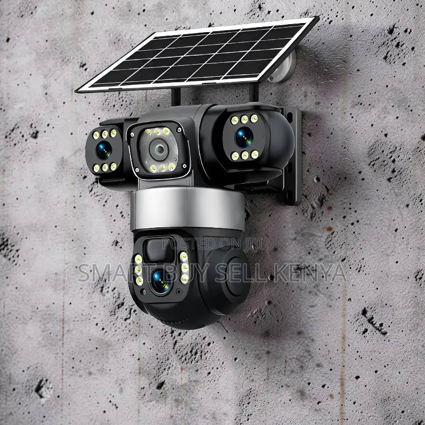 Video Clarity Waterproof 4g PTZ Three Lens Solar Security Camera