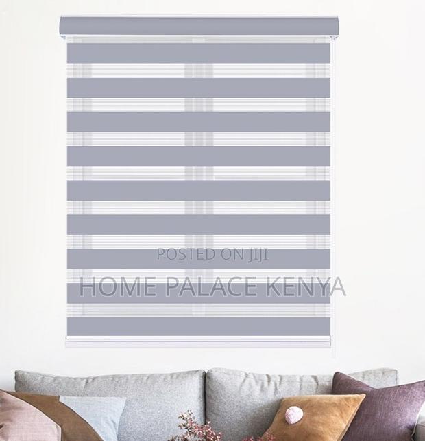 Horizontal Blinds: Modern Zebra Window Shade Roller Blinds - thumbnail 2