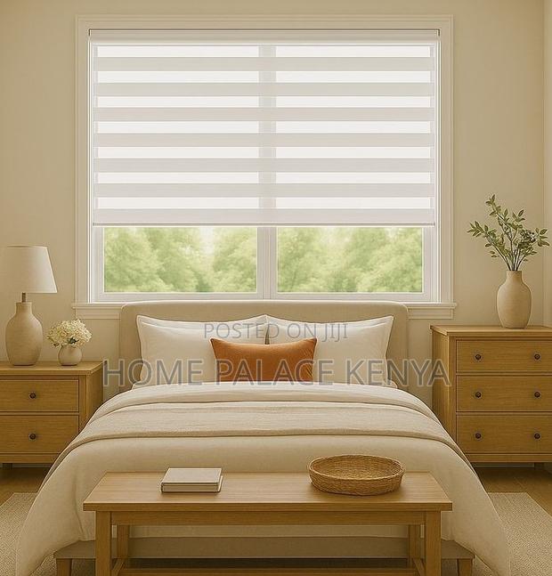 Horizontal Blinds: Modern Zebra Window Shade Roller Blinds - thumbnail 4