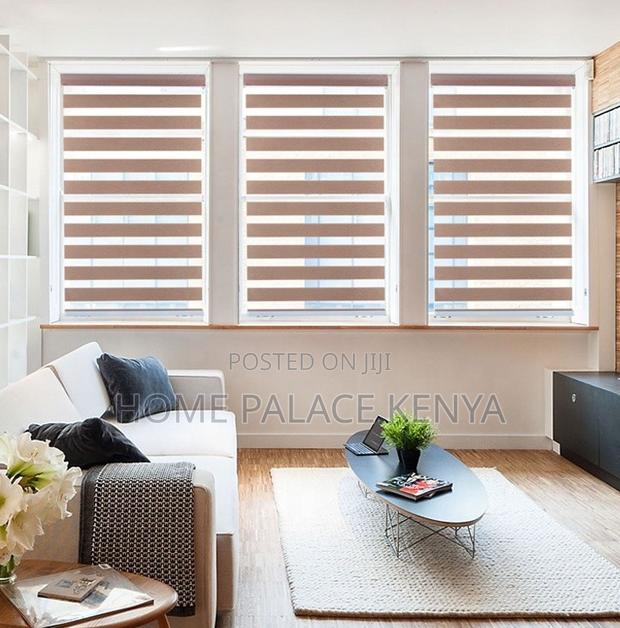 Horizontal Blinds: Modern Zebra Window Shade Roller Blinds - thumbnail 10