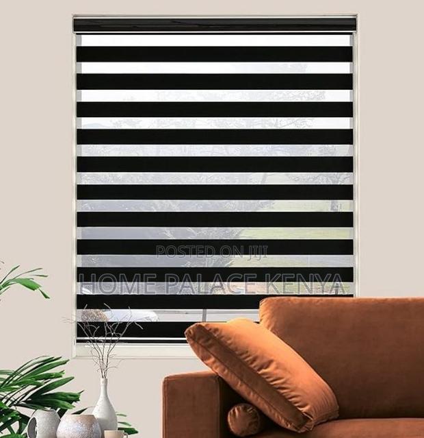 Horizontal Blinds: Modern Zebra Window Shade Roller Blinds - thumbnail 14
